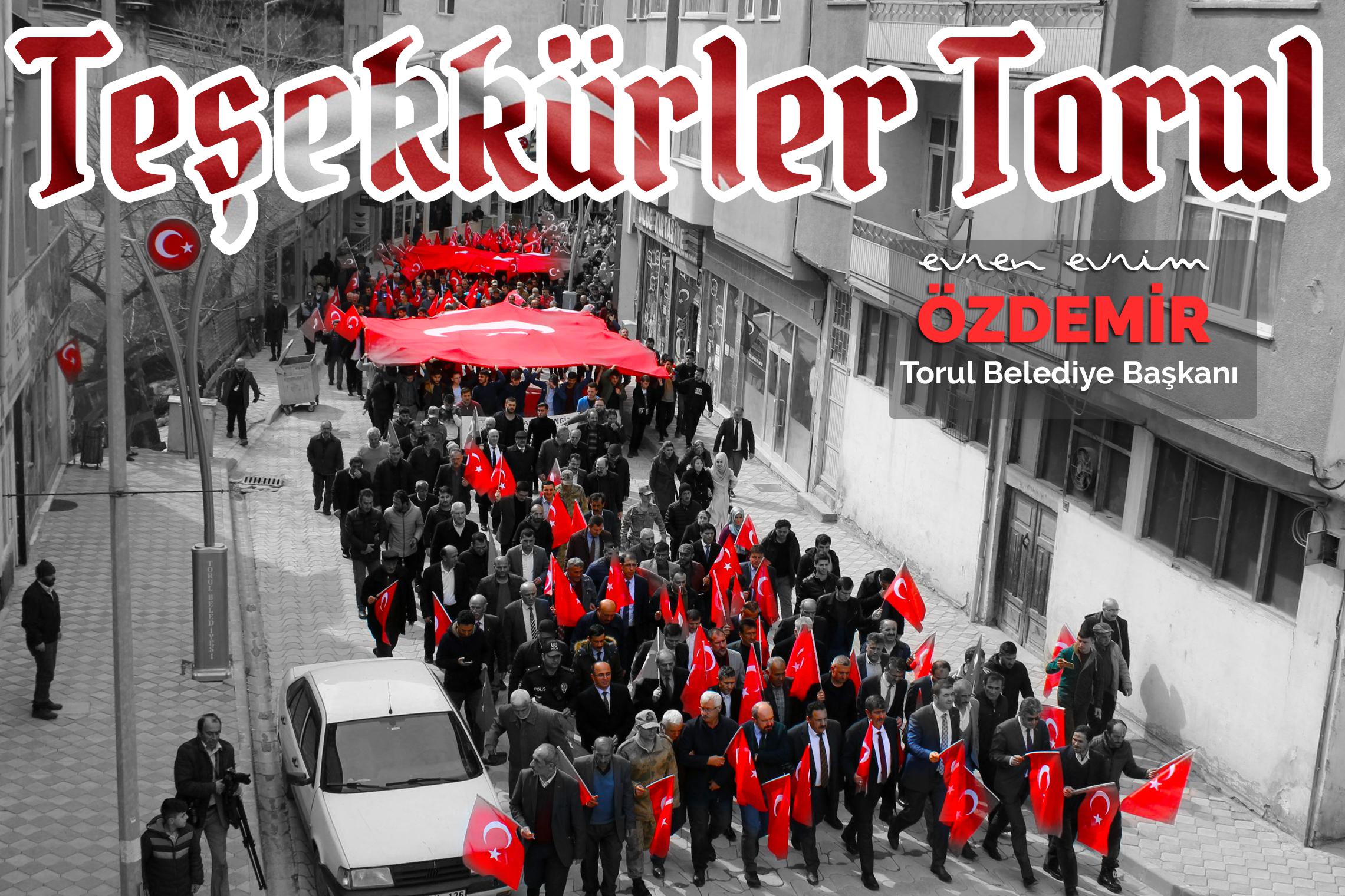 ŞEHİTLERE SAYGI YÜRÜYÜŞÜ GERÇEKLEŞTİ